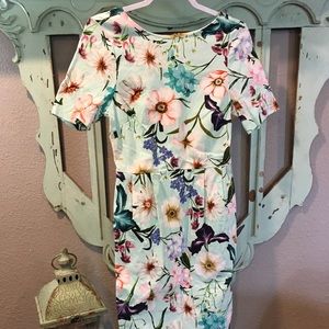 Floral Pencil Dress with Pockets